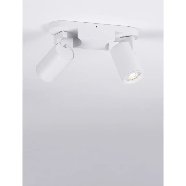 Podwójna lampa sufitowa LUNBIRA LE45659 regulowane tubki białe
