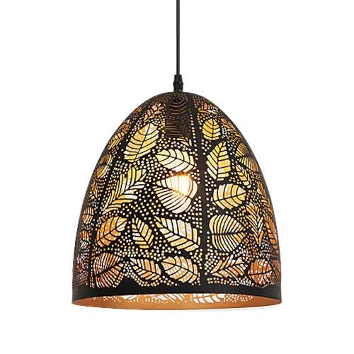 LAMPA wisząca MANORCA 2277 Rabalux metalowa OPRAWA orientalny ZWIS liście vintage czarny złoty