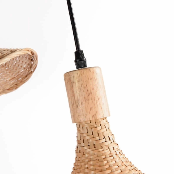 Wisząca lampa Boho ABR-LWS-BH40-3XE27 Abruzzo kapelusze japandi beżowa