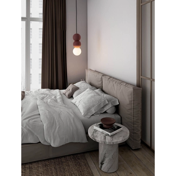 Wisząca lampa nad wyspę IBAGUE LE44664 bombki biała czerwona