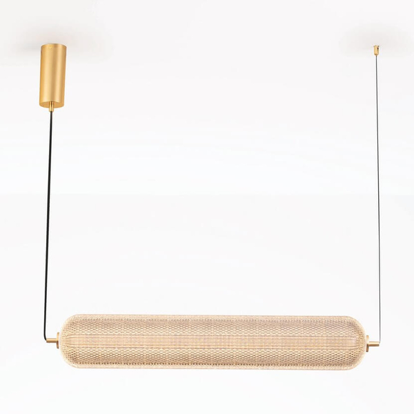 Lampa zwisająca do sypialni TIPUANI LE44627 LED 40W 3000K podłużna złota przezroczysta