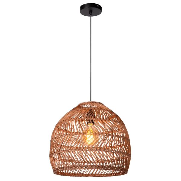 Ratanowa lampa wisząca MOLOKO 03437/40/44 Lucide boho brązowy
