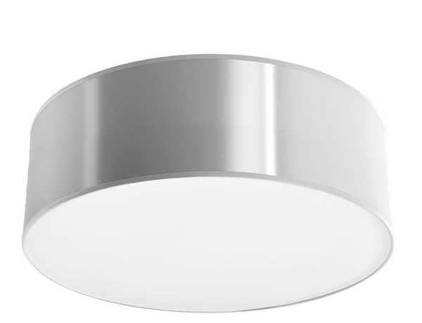 Okrągła LAMPA ścienna SL.0128 koło OPRAWA kinkiet szary