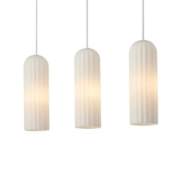 Potrójna lampa wisząca Miella 2412533001 szklana biały