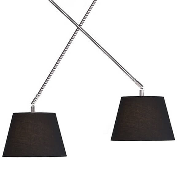 Wisząca lampa na wysięgniku Adam AZ1842+2xAZ2600 zestaw satyna czarna