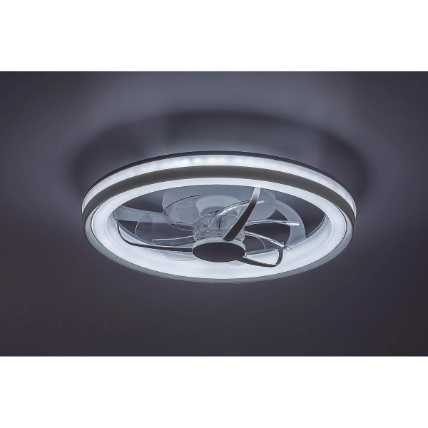 Sufitowy wiatrak Fanricius srebrny biały 71335 LED 40W 3000-6000K CCT na pilot