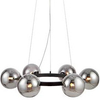 Modernistyczna LAMPA wisząca CIRCLE 108051 Markslojd loftowa OPRAWA metalowy ZWIS szklane kule czarne przydymione
