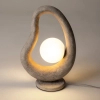 Designerska lampa stołowa Opus MOD380TL-01GR na komodę szara