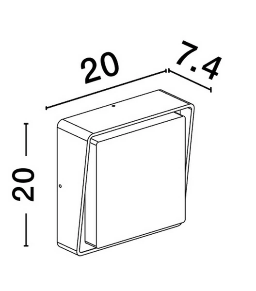 Elewacyjna lampa kwadratowa PAPANTLA LE71516 LED 10W grafitowa