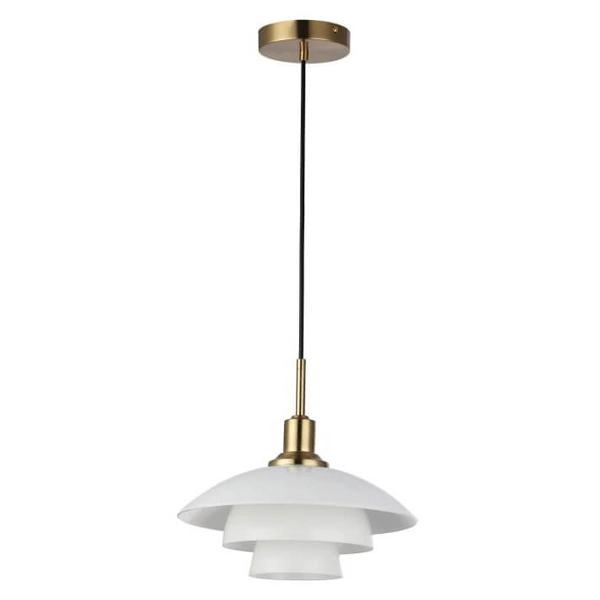 Salonowa lampa wisząca Retro ABR-GRAMI Abruzzo zwis metalowa biała