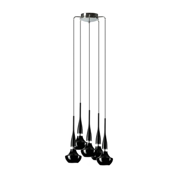 Loftowa lampa wisząca Tasos AZ0981 nad wyspę metalowa czarna