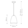 Szklana wisząca lampa Windsor 1xE27 czarna do salonu przezroczysta fasetowana ELS-WINDSOR-P-BLK