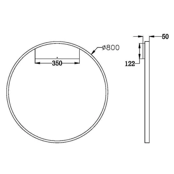 Kinkiet ledowy Rim MOD058WL-L50B3K 51W 3000K pierścień czarny