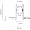 Podtynkowa szyna Komatsu 6500 Shilo system magnetyczny biała