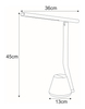 Czarna lampa stojąca Kiki K-BL1066 Kaja LED 8W 5000K organizer na biurko