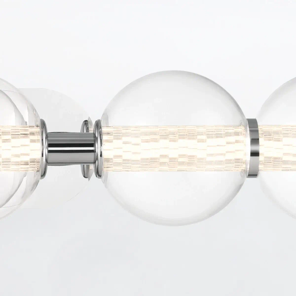 Przyścienna lampa kulista Atomo QN-ATOMO-5W-PC LED 25W 3000K IP44 srebrny