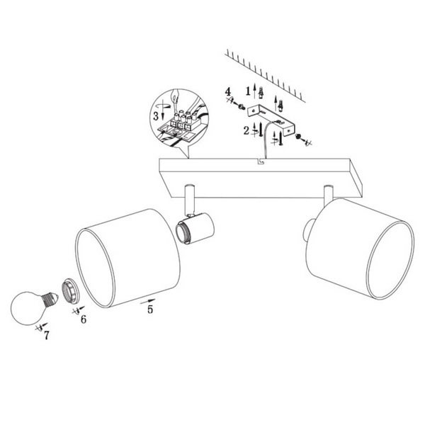 Czarny plafon do jadalni Tommy R80332079 natynkowe tuby ruchome