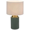Lampka stołowa do biura Glovy 74046 tuba ryflowana ceramika zielony