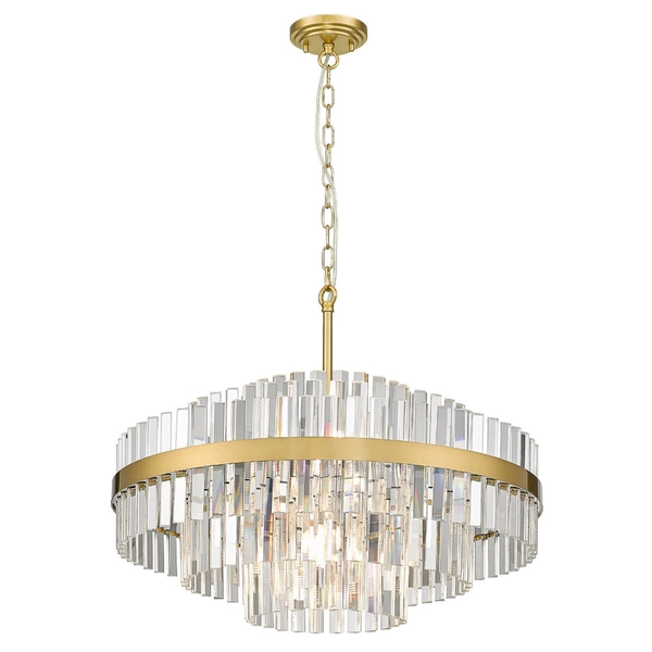 Kryształowa Lampa wisząca Constantinople P0567-12A-2GAC na łańcuchu mosiądz