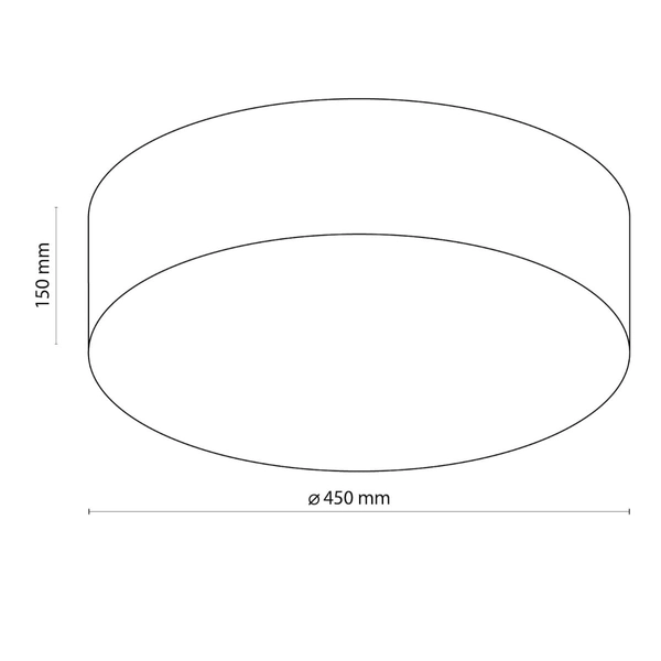 Lampa sufitowa do sypialni lniany klosz Rondo 5636 TK Lighting szara beżowa