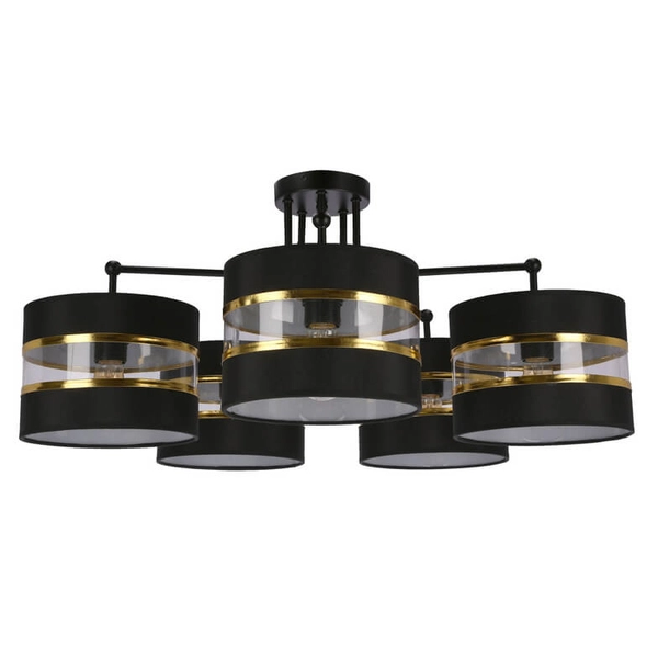 Sufitowa lampa nowoczesna Andy 35-06158 Candellux pająk czarny złoty