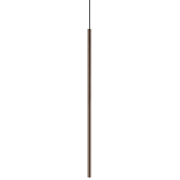 Minimalistyczna lampa wisząca Laser 10444 Nowodvorski metalowa tuba brązowa