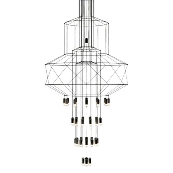 Lampa wisząca Linea XT100-43P-XL Step industrialna geometryczna tuba czarna
