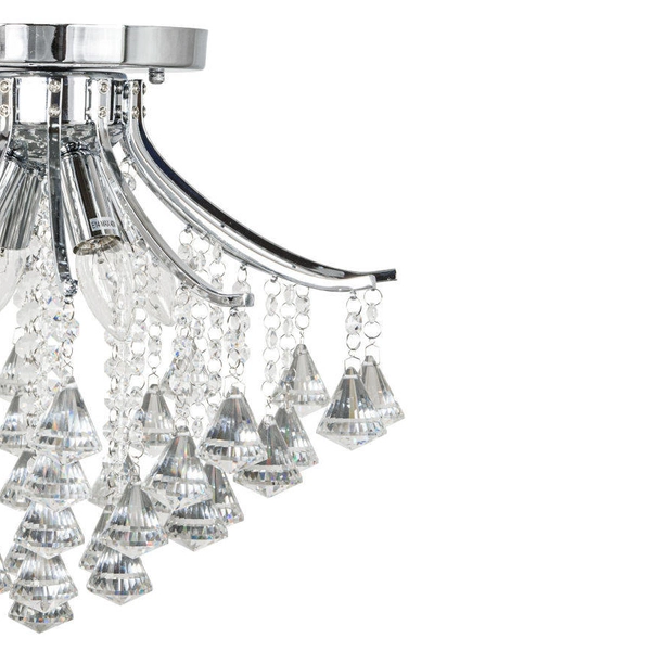 LAMPA sufitowa Wenecja 5192/4 8C Elem glamour OPRAWA metalowa z kryształkami chrom