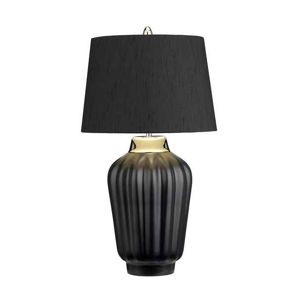 Lampa stołowa QN-BEXLEY-TL-BKPN na biurko nikiel czarna