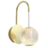 Kinkiet LAMPA glamour ROSARIO WL-12220121-1A-GD Italux okrągła OPRAWA ścienna LED 4,2W 3000K szklana przezroczysta