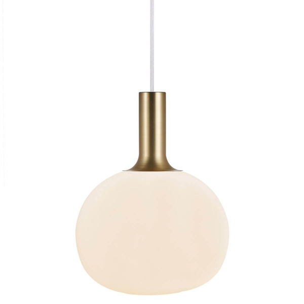 Kulista lampa wisząca szklana Alton 47313001 nad stół biały złoty