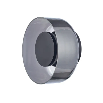 Kinkiet ścienny art deco DONUT ST-5072W czarny dymiony metalowy szklany LED 6W do holu