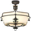 LAMPA wisząca WINDSOR-SF-GR Elstead rustykalna OPRAWA zwis na łańcuchu kryształki crystal biała grafitowa
