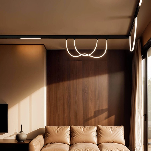 Wężyk do szyn magnetycznych 1114 Domeno LED 8W 3000K zwis do kuchni biały