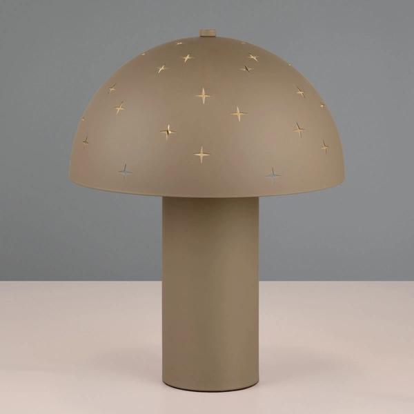 Metalowa lampka nocna Seta R51361041 gwiazdy grzybek szara