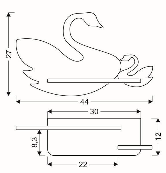 Dziecięca lampa ścienna SWAN 21-75598 LED 5W 4000K łabędzie różowe białe
