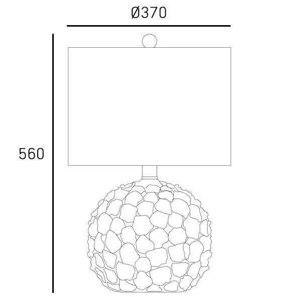 Ceramiczna lampa stołowa Kotor T01030BR-WH biała mosiądz