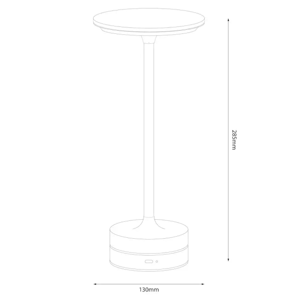 Komercyjna lampa stołowa Tavolo ML2269 LED 2,5W CCT USB-C czarny