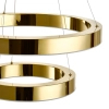 Lampa wisząca art deco CIRCLE DN924-40+60 złota metalowa akrylowa LED 53W 3000K do jadalni