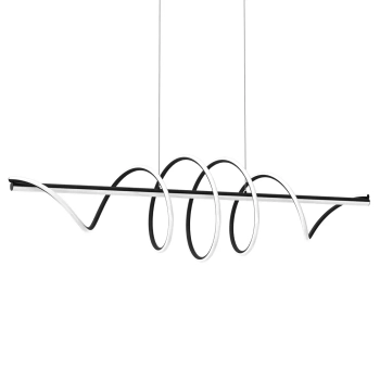 Designerska lampa wisząca TWIST BLACK ML8608 LED 90W 4000K czarna