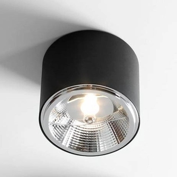 Okrągły downlight BOT 1047PL_G Aldex metalowy plafon czarny