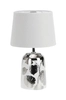 Lampa stołowa Sonal 4548 z ceramiczną podstawą biała srebrna