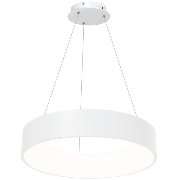 LAMPA wisząca OHIO ML6357 Milagro okrągła OPRAWA zwis LED 24W 4000K metalowy biały