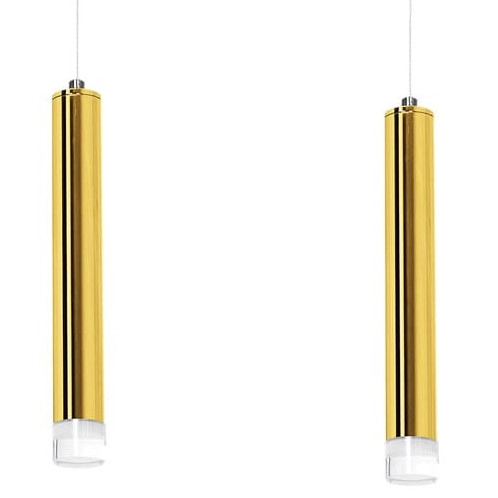 LAMPA wisząca GOLDIE ML5714 Milagro metalowa OPRAWA zwis LED 15W 4000K tuby na listwie złote