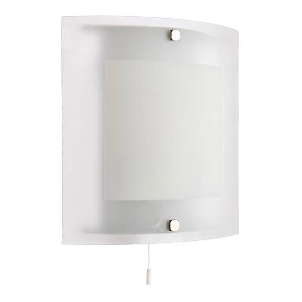 Szklana lampa ścienna Blake 143-WB kwadratowa przezroczysty chrom