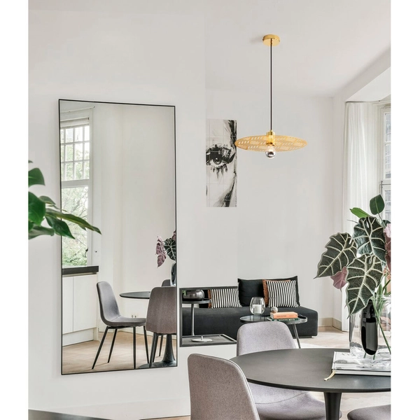 Lampa zwisająca metalowa BAMEPA LE44343 okragła złoty