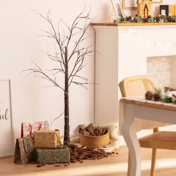 Ozdobna lampa podłogowa Christmas ABR-LSCH-64 Abruzzo IP44 drzewo brązowa