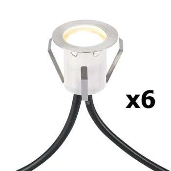Wpustowy zestaw 6 spotów Unite 108644 Markslojd LED 0,4W 2700K IP44 chrom