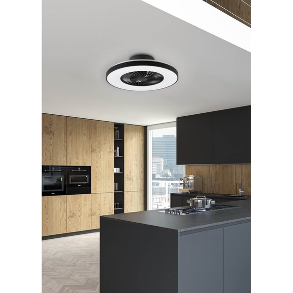 Okrągły lampowentylator sufitowy HALMSTAD R62672132 RL Light LED 40W 3000-6500K czarny