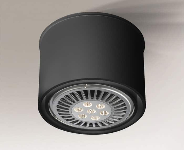 Spot LAMPA sufitowa MIKI 7017 Shilo natynkowa OPRAWA plafon okrągły czarny
